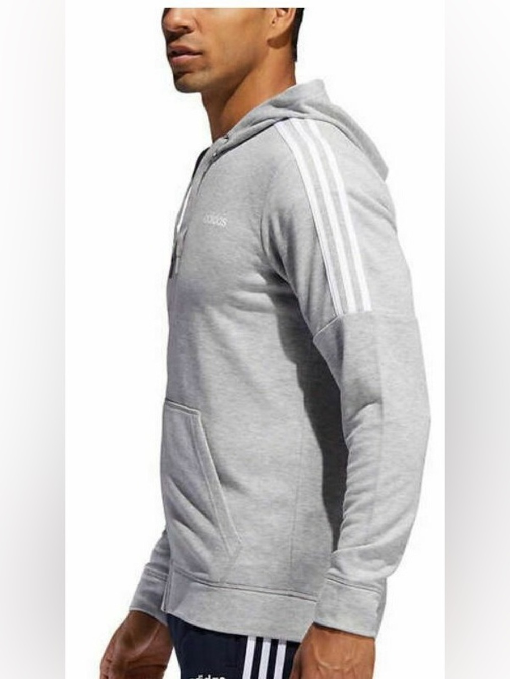 NWT Adidas Men's Essentials 3-Stripes French Terry Full-Zip Hoodie SZ M - Picture 6 of 8